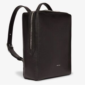 Matt & Nat Dwell Leather Backpack - Black - Brand New